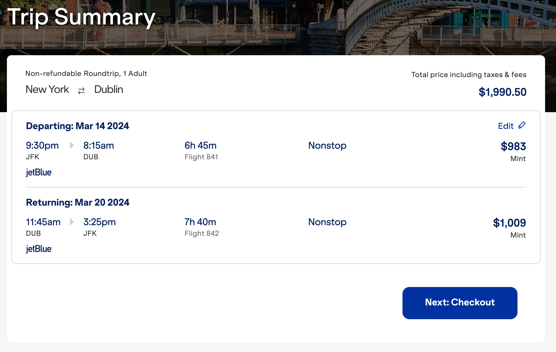 JetBlue deal New routes to Dublin and Edinburgh start at 400 for